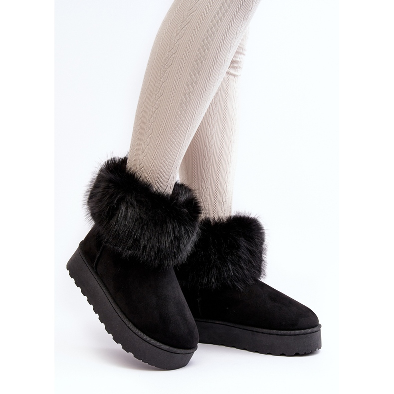 Botas de nieve con plataforma y pelo para mujer Negro Mancy 2 Botas de nieve con plataforma y pelo para mujer Negro Mancy 2