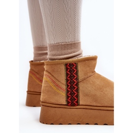 Botas de nieve con plataforma Lomessa camel con aislamiento para mujer marrón 6
