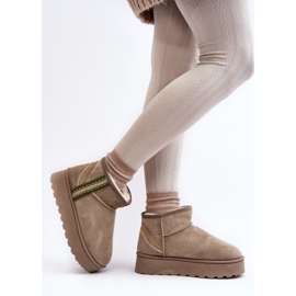 Botas de nieve con plataforma aislante para mujer verde Lomessa 3