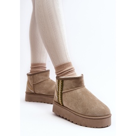Botas de nieve con plataforma aislante para mujer verde Lomessa 4