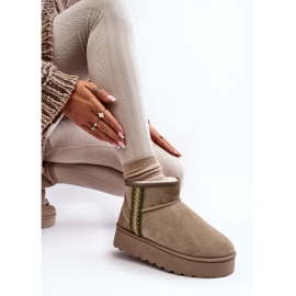 Botas de nieve con plataforma aislante para mujer verde Lomessa 8