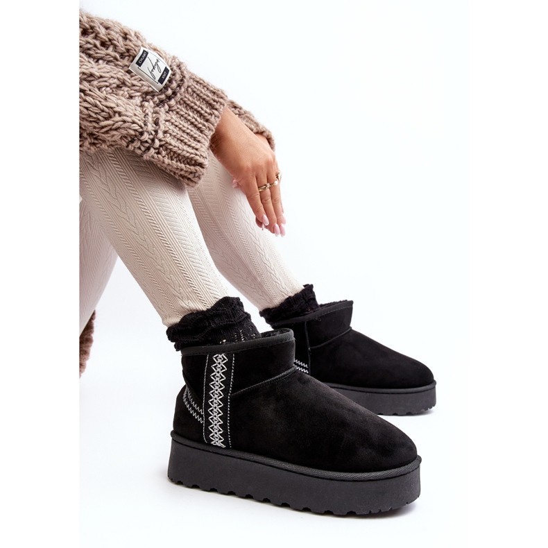 Botas de nieve aislantes para mujer con plataforma negro Lomessa 1 Botas de nieve aislantes para mujer con plataforma negro Lomessa 1