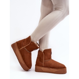 Botas de nieve veganas con plataforma impermeable D.Franklin DFSH371004 Marrón 5