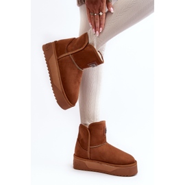 Botas de nieve veganas con plataforma impermeable D.Franklin DFSH371004 Marrón 6