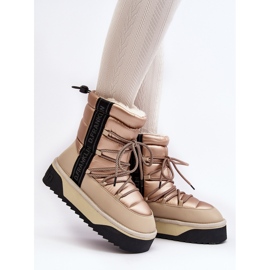 Botas de Nieve Mujer Suela Gruesa Vegana D.Franklin DFSH371006 Beige 2