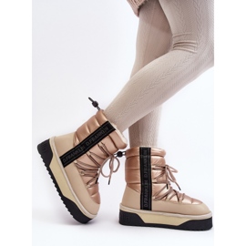 Botas de Nieve Mujer Suela Gruesa Vegana D.Franklin DFSH371006 Beige 3