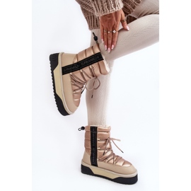 Botas de Nieve Mujer Suela Gruesa Vegana D.Franklin DFSH371006 Beige 5