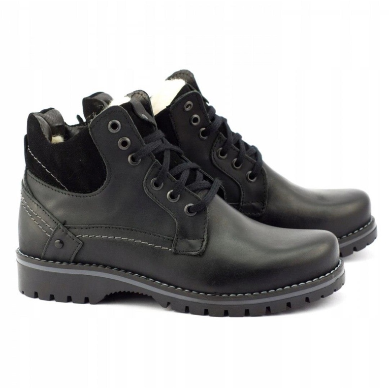 KOMODO Botas de nieve aislantes para hombre negras 885 negro 2