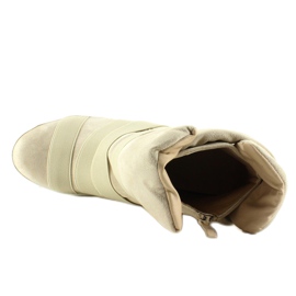 Deportivas con tiras de goma F-215 Beige 2 Deportivas con tiras de goma F-215 Beige 2