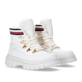 Tommy Hilfiger Botín con cordones Marfil Mujer T3A5-33062-1047101-101 blanco 1 Tommy Hilfiger Botín con cordones Marfil Mujer T3A5-33062-1047101-101 blanco 1