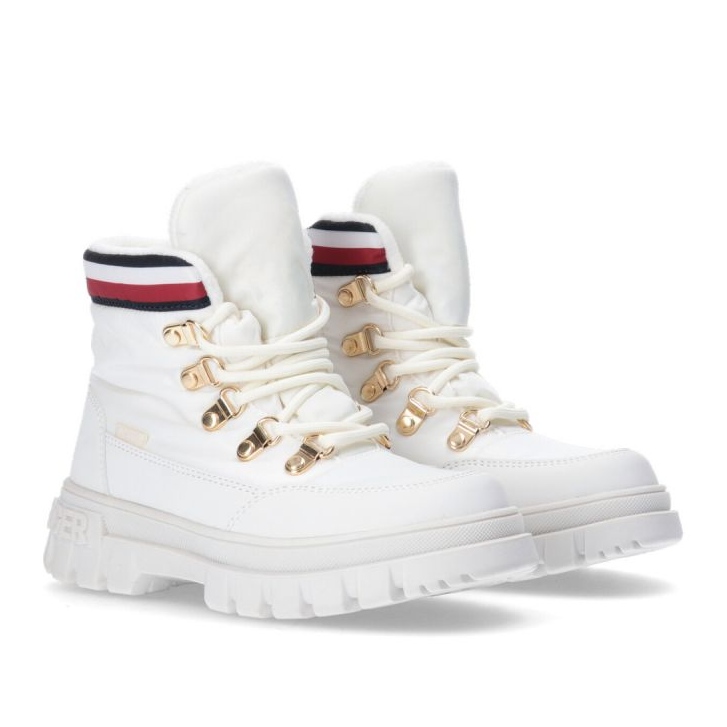 Tommy Hilfiger Botín con cordones Marfil Mujer T3A5-33062-1047101-101 blanco 1 Tommy Hilfiger Botín con cordones Marfil Mujer T3A5-33062-1047101-101 blanco 1