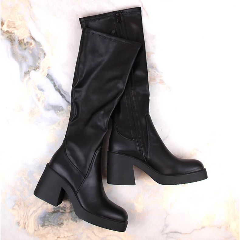 Botas de mujer con plataforma y tacón aislado Filippo DKZ4999 negras negro 1