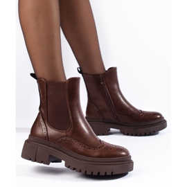 Botas Chelsea Shelovet caladas marrones marrón 3