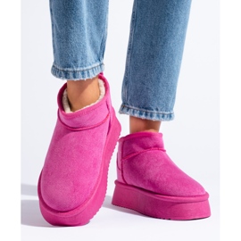 Botas de nieve bajas mujer Shelovet fucsia rosado 3