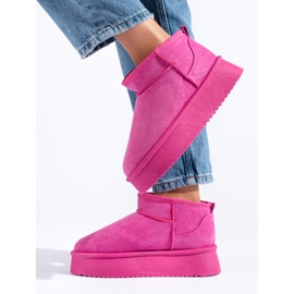 Botas de nieve bajas mujer Shelovet fucsia rosado 2