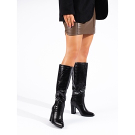 Botas de mujer Shelovet de tacón en color negro 1