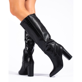 Botas de mujer Shelovet de tacón en color negro 3