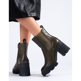 Botas Chelsea de mujer Shelovet caqui verde 2