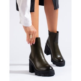 Botas Chelsea de mujer Shelovet caqui verde 3