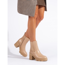 Botines de mujer Shelovet beige 2
