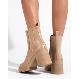 Botines de mujer Shelovet beige 3