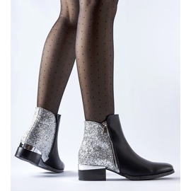 Botines negros con espalda brillante Olindo 2