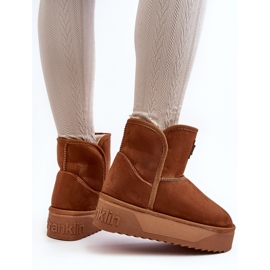Botas de nieve veganas con plataforma impermeable D.Franklin DFSH371004 Marrón 10