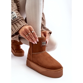 Botas de nieve veganas con plataforma impermeable D.Franklin DFSH371004 Marrón 11