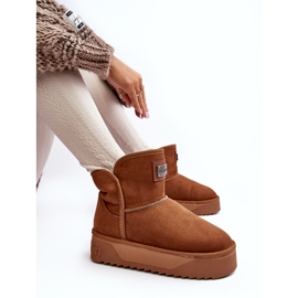 Botas de nieve veganas con plataforma impermeable D.Franklin DFSH371004 Marrón 1