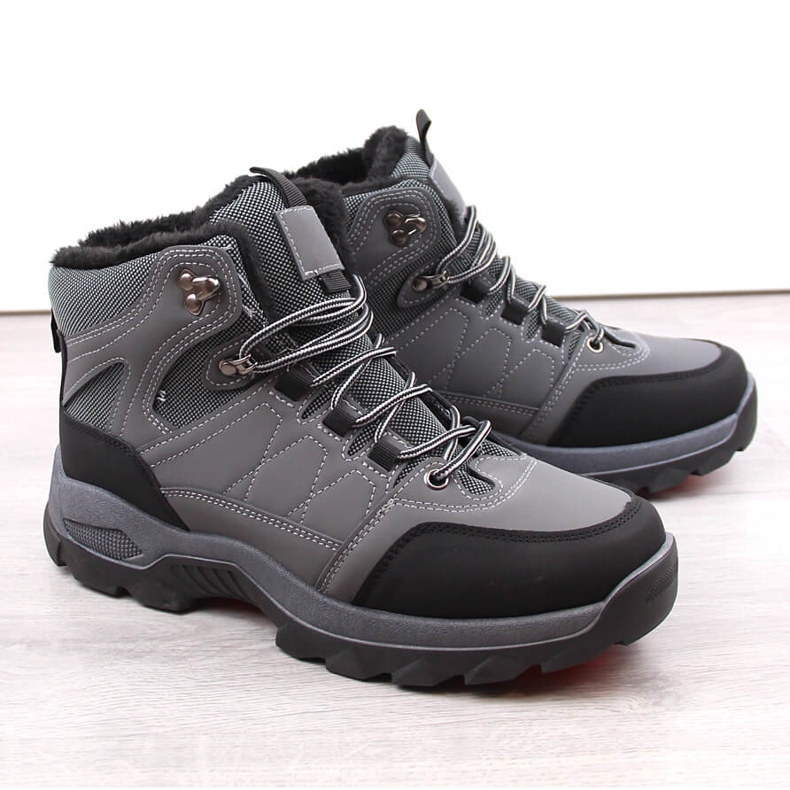 Botas altas de invierno con aislamiento para hombre, gris 1