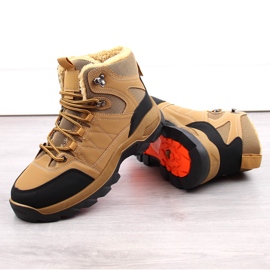 Zapatos altos de invierno aislantes para hombre camel marrón 3