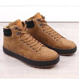 Bustagrip Zapatillas deportivas altas de piel para hombre. amarillo 2