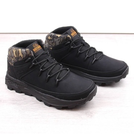 Bustagrip Zapatos trekking de caña alta de piel para hombre, negro 4