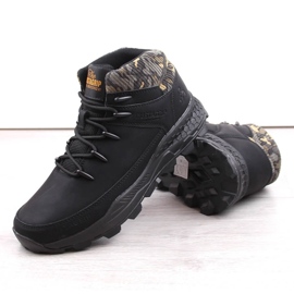 Bustagrip Zapatos trekking de caña alta de piel para hombre, negro 5