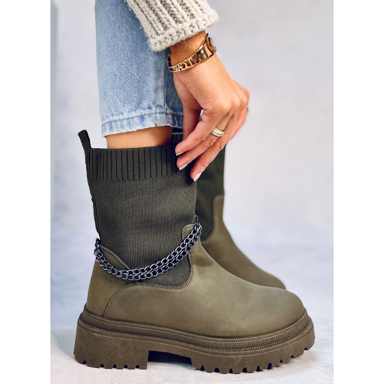 Botas con una parte superior flexible Jesse Blackish Green verde 1 Botas con una parte superior flexible Jesse Blackish Green verde 1