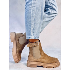 Botas Chelsea de mujer Carls Caqui marrón 3