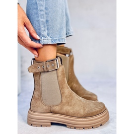 Botas Chelsea de mujer Carls Caqui marrón 5