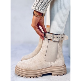 Botas Chelsea de mujer Carls Beige 2