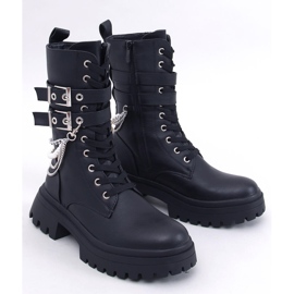 Botas bovver negras con cadenas Glance negro 1