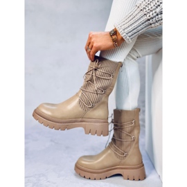 Willet Botines tipo calcetín caqui beige 5
