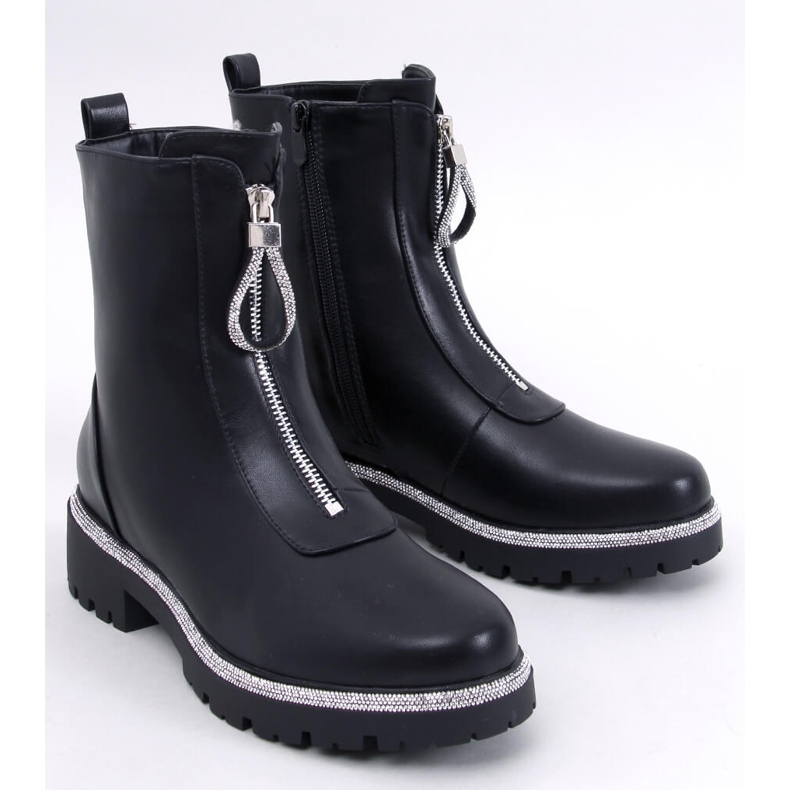 Botines Teah Black con circonitas negro 1 Botines Teah Black con circonitas negro 1