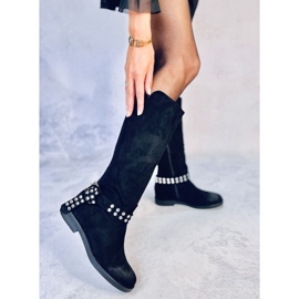 Brews Botas de ante mujer negras negro 3