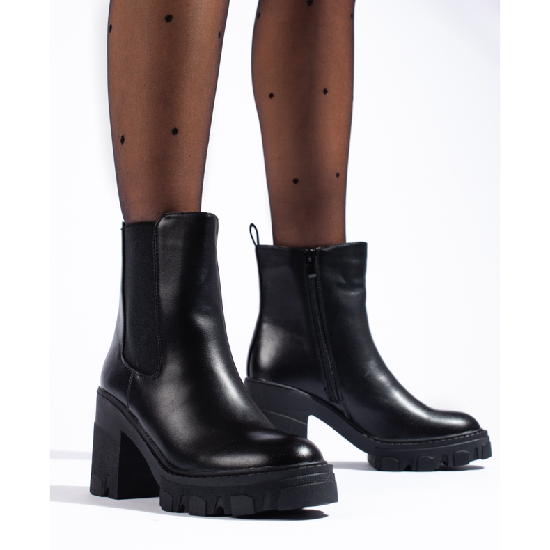 SHELOVET Botas Chelsea negras de mujer negro 1