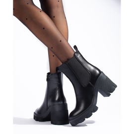 SHELOVET Botas Chelsea negras de mujer negro 2