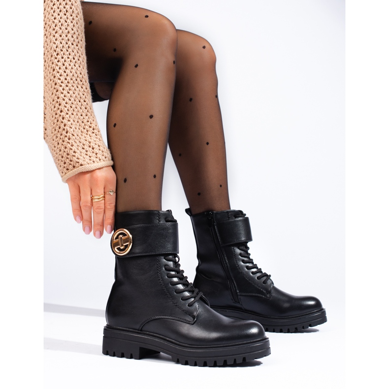 SHELOVET Bolsos de mujer negros con hebilla. 1