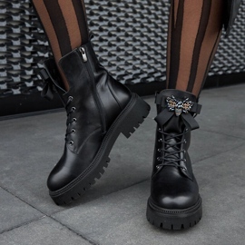 Botas aislantes de piel Karino negro 3