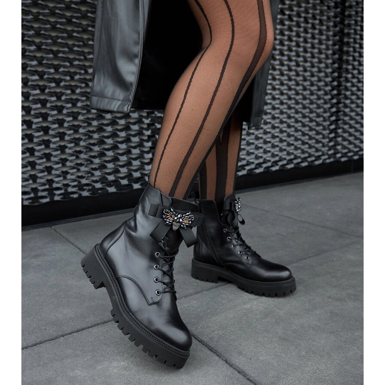 Botas aislantes de piel Karino negro 2 Botas aislantes de piel Karino negro 2