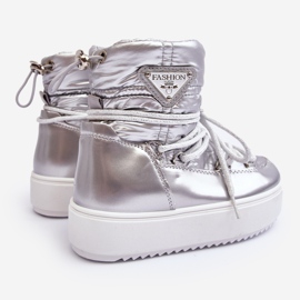 Botas De Nieve Con Aislamiento Para Niños Plata Colina 4