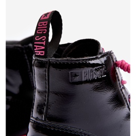 Botas Infantiles Charol Aislante Big Star MM374148 Negro y Rosa 3