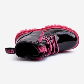 Botas Infantiles Charol Aislante Big Star MM374148 Negro y Rosa 5